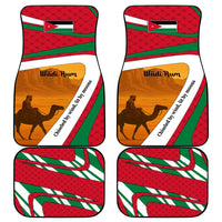 Wadi Rum Desert Car Mats with Camel Rider and Jordan Flag Colors