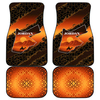 Jordan Desert Sunset Car Mats with Camel and Traditional Geometric Pattern