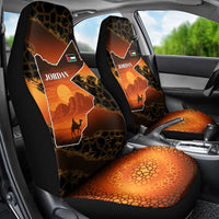 Jordan Desert Sunset Car Seat Cover with Camel and Traditional Geometric Pattern