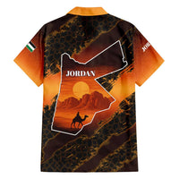 Jordan Desert Sunset Family Matching Puletasi and Hawaiian Shirt with Camel and Traditional Geometric Pattern