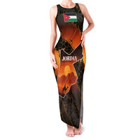 Jordan Desert Sunset Family Matching Tank Maxi Dress and Hawaiian Shirt with Camel and Traditional Geometric Pattern
