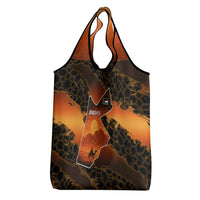 Jordan Desert Sunset Grocery Bag with Camel and Traditional Geometric Pattern