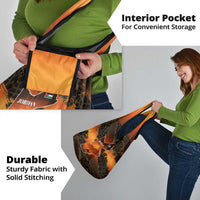 Jordan Desert Sunset Grocery Bag with Camel and Traditional Geometric Pattern