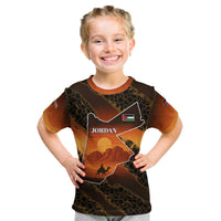 Jordan Desert Sunset Kid T Shirt with Camel and Traditional Geometric Pattern
