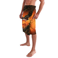 Jordan Desert Sunset Lavalava with Camel and Traditional Geometric Pattern