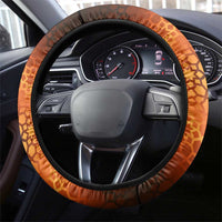 Jordan Desert Sunset Steering Wheel Cover with Camel and Traditional Geometric Pattern