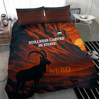 Jordan Nebo Mountain Bedding Set with Ibex and Desert Rock Landscape