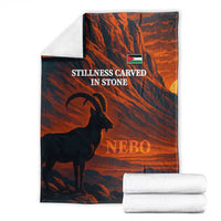 Jordan Nebo Mountain Blanket with Ibex and Desert Rock Landscape