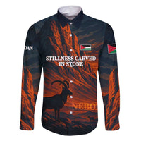 Jordan Nebo Mountain Family Matching Long Sleeve Bodycon Dress and Hawaiian Shirt with Ibex and Desert Rock Landscape