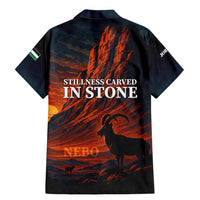 Jordan Nebo Mountain Family Matching Mermaid Dress and Hawaiian Shirt with Ibex and Desert Rock Landscape