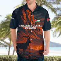 Jordan Nebo Mountain Hawaiian Shirt with Ibex and Desert Rock Landscape