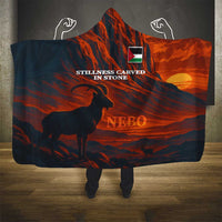 Jordan Nebo Mountain Hooded Blanket with Ibex and Desert Rock Landscape