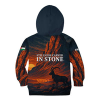 Jordan Nebo Mountain Kid Hoodie with Ibex and Desert Rock Landscape