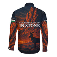 Jordan Nebo Mountain Long Sleeve Button Shirt with Ibex and Desert Rock Landscape