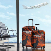 Jordan Nebo Mountain Luggage Cover with Ibex and Desert Rock Landscape