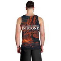 Jordan Nebo Mountain Men Tank Top with Ibex and Desert Rock Landscape