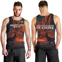 Jordan Nebo Mountain Men Tank Top with Ibex and Desert Rock Landscape