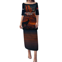 Jordan Nebo Mountain Puletasi with Ibex and Desert Rock Landscape