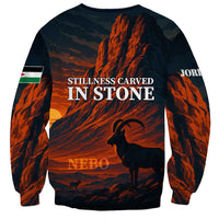 Jordan Nebo Mountain Sweatshirt with Ibex and Desert Rock Landscape