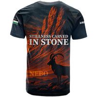 Jordan Nebo Mountain T Shirt with Ibex and Desert Rock Landscape