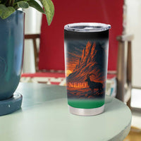 Jordan Nebo Mountain Tumbler Cup with Ibex and Desert Rock Landscape