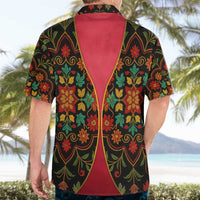 Azerbaijan Folk Floral Hawaiian Shirt with Traditional Carpet-Inspired Pattern