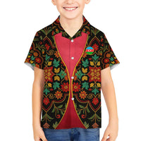 Azerbaijan Folk Floral Hawaiian Shirt with Traditional Carpet-Inspired Pattern