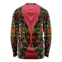 Azerbaijan Folk Floral Long Sleeve Shirt with Traditional Carpet-Inspired Pattern