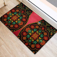 Azerbaijan Folk Floral Rubber Doormat with Traditional Carpet-Inspired Pattern