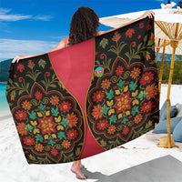 Azerbaijan Folk Floral Sarong with Traditional Carpet-Inspired Pattern