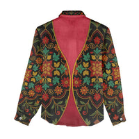 Azerbaijan Folk Floral Women Casual Shirt with Traditional Carpet-Inspired Pattern