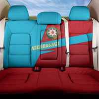 Azerbaijan National Emblem Back Car Seat Cover with Modern Flag Color Block Design - Wonder Print Shop