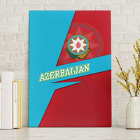 Azerbaijan National Emblem Canvas Wall Art with Modern Flag Color Block Design - Wonder Print Shop