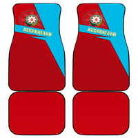 Azerbaijan National Emblem Car Mats with Modern Flag Color Block Design - Wonder Print Shop