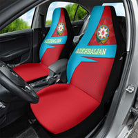 Azerbaijan National Emblem Car Seat Cover with Modern Flag Color Block Design - Wonder Print Shop