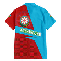 Azerbaijan National Emblem Family Matching Mermaid Dress and Hawaiian Shirt with Modern Flag Color Block Design - Wonder Print Shop