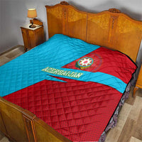 Azerbaijan National Emblem Quilt with Modern Flag Color Block Design - Wonder Print Shop