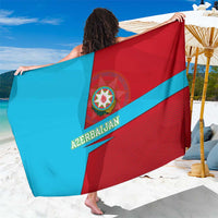 Azerbaijan National Emblem Sarong with Modern Flag Color Block Design - Wonder Print Shop