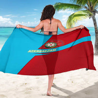 Azerbaijan National Emblem Sarong with Modern Flag Color Block Design - Wonder Print Shop