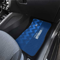 Azerbaijan Football Car Mats with AFFA Emblem in Blue Geometric Design