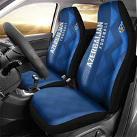 Azerbaijan Football Car Seat Cover with AFFA Emblem in Blue Geometric Design