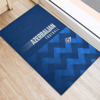 Azerbaijan Football Rubber Doormat with AFFA Emblem in Blue Geometric Design