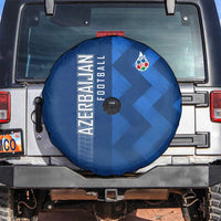 Azerbaijan Football Spare Tire Cover with AFFA Emblem in Blue Geometric Design