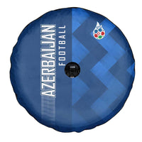 Azerbaijan Football Spare Tire Cover with AFFA Emblem in Blue Geometric Design