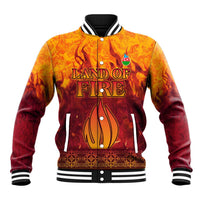 Azerbaijan Land of Fire Baseball Jacket with Flame Towers and Baku Design