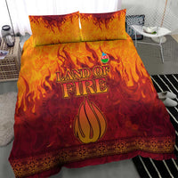 Azerbaijan Land of Fire Bedding Set with Flame Towers and Baku Design