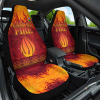 Azerbaijan Land of Fire Car Seat Cover with Flame Towers and Baku Design