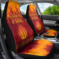 Azerbaijan Land of Fire Car Seat Cover with Flame Towers and Baku Design