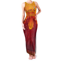 Azerbaijan Land of Fire Family Matching Tank Maxi Dress and Hawaiian Shirt with Flame Towers and Baku Design