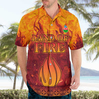 Azerbaijan Land of Fire Hawaiian Shirt with Flame Towers and Baku Design